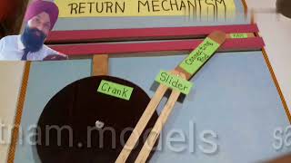 How to make Crank And Slotted Lever Quick Return Mechanism project  working projects for school [upl. by Amos934]