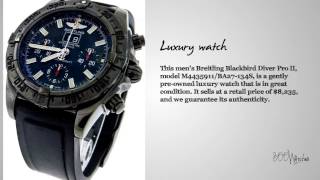 Breitling Windrider Blackbird M4435911BA27134S Diver Pro II PVD Steel Watch [upl. by Crosse904]