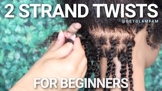 How to do 2 strand twists for beginners [upl. by Vivian]