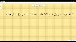 KMnO4H2O2H2SO4MnSO4K2SO4O2H2O [upl. by Birk]