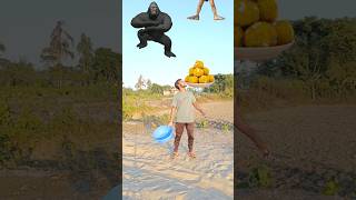 Flying Crying babies catching vs dancing gorillajokar frog vs cute blue boudi  Funny😀 magic video [upl. by Atikim563]