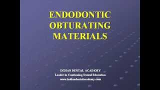 obturation materials  Endodontic courses Indian Dental Academy [upl. by Hortensa]