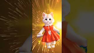 Cute Puppy Cute Cat Dance Video 🐕🦮 catlover catdance viralshorts [upl. by Beller]