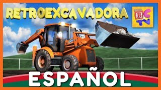 Aprende acerca de una retroexcavadora  Vehículos de Construcción para niños [upl. by Presley266]