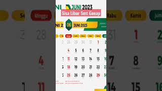 Kalender Pendidikan Sisa Libur Akhir Semester Genap 2023 muhnursodiq [upl. by Ynohtnael617]