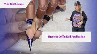 Shortest Coffin Nail Application 👀 coffinnails [upl. by Harikahs55]