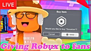 ROBLOX LIVE 🔴 ROBUX GIVEAWAY 🎁 LIVE ROBLOX CODES GIVEAWAY 🎁 DONATING ROBUX LIVE [upl. by Cornelius]