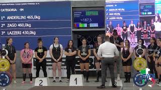 7 GARA NAZIONALE CLASSIC SENIOR FEMMINILE DI POWERLIFTING  Cat 76 84 84 kg [upl. by Liauqram208]