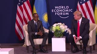 President Kagame meets with US President Donald Trump at World Economic Forum in Davos [upl. by Divad428]