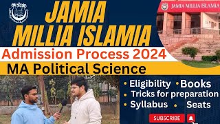 Jamia MA Political science Entrance exam preparation 2024 Syllabus Books Eligibility [upl. by Yenduhc]