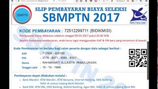 TERBARU CARA DAFTAR SBMPTN 2017 BIDIKMISI PENDAFTARAN PIN DAN KAP [upl. by Enyaht136]