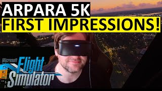 THE FUTURE OF VR MICRO OLED TECH ARPARA 5K MSFS FIRST LOOK [upl. by Ynner]