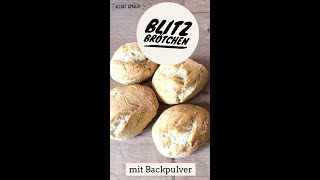 Blitz Brötchen mit Backpulver in 45 Minuten frische Brötchen einfach backen [upl. by Primrose459]