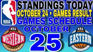 nba standings today October 24 2024  games results  games schedule October 25 2024 [upl. by Avah]