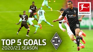 Top 5 Best Goals Borussia Mönchengladbach 202021 so far  Unbelieveable Scorpion Kick and More [upl. by Gnehc]