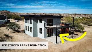 TIMELAPSE  INCREDIBLE ICF Stucco Transformation [upl. by Blackburn]