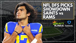 NFL DFS Picks for Thursday Night Showdown Saints vs Rams FanDuel amp DraftKings Lineup Advice [upl. by Cordalia4]