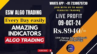 ESW Robo trading LIVE Market Analysis in BankNifty Algo Option Buying on 09OCT2024 [upl. by Mota851]