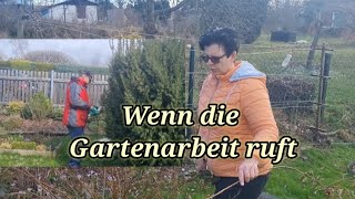 Gartentag mit Gartenarbeit im Februar was wir Alles machen [upl. by Allcot792]