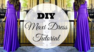 Nadira037  DIY  How to Make a Maxi Dress  Circle Skirt [upl. by Ahsieit]