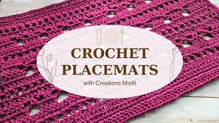 Crochet Placemats Tutorial [upl. by Appleton262]