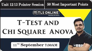 T Test amp Chi Square Anova  50 Most Important Points  CSIR NET Dec2024  Ashutosh Tiwari [upl. by Mcmaster]