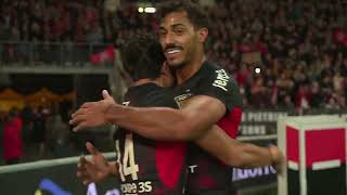 TOP 14  Essai de Ange CAPUOZZO 3 ST  Stade Toulousain  RC Toulon [upl. by Yahs75]