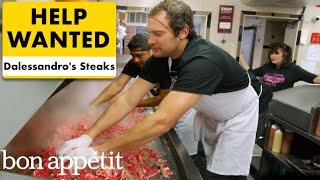 Working A Shift At An Iconic Philly Cheesesteak Restaurant  Bon Appétit [upl. by Lenka]