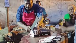 Kasimedu Fish Market  Selvam Fish Cutting  Kasimedu Selvam  Manjula Makes [upl. by Abate]