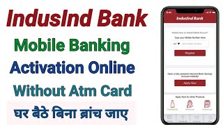 how to activate indusind mobile banking  indusind bank mobile banking registration  indusind bank [upl. by Navlys]