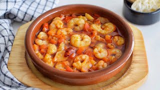 GAMBAS AL AJILLO CON PIMIENTO ROJO  Receta Española en 5 minutos  DarixLAB [upl. by Bobby]