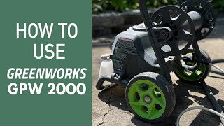 Starting Greenworks 2000 PSI Pressure Washer [upl. by Avin]