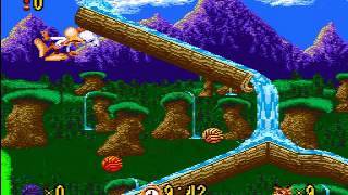 Bubsy Genesis  quotLowest Scorequot Run TAS  Chapter 1 Cheese Wheels of Doom [upl. by Payson]