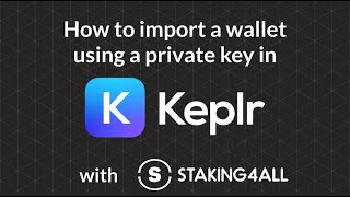 How to import a wallet using a private key in Keplr [upl. by Ayinat]