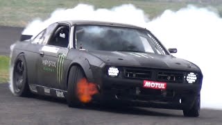 Dmitriy Illyuk 1000HP Twin Turbo VK56 V8 Nissan S14 Drift Car  BRUTAL OnBoard at Castelletto [upl. by Lledrac]