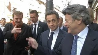 Retrouvailles de Sarkozy et Borloo à Valenciennes [upl. by Turne139]