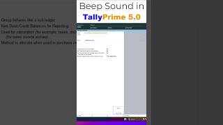 Tally Prime 50 Beep Sound setting tallyprime5 tallyprimetipsandtricks [upl. by Giaimo]