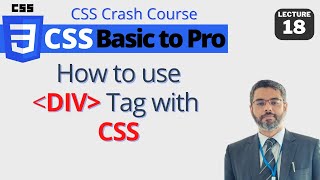 How to use HTML DIV Tag  DIV Tag with CSS  CSS and DIV Tag for layout  L18 [upl. by Cavil608]