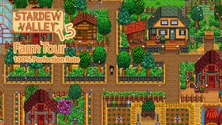 Stardew Valley 15  Standard Farm Tour 100 Perfection Rate no MODs [upl. by Adora]