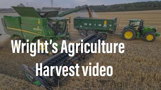 John Deere 790i Combine amp 40ft Macdon Header  Wrights Agriculture Harvest Video [upl. by Asoral820]