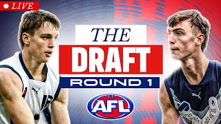 2024 AFL DRAFT ROUND 1  LIVE REACTION [upl. by Eryt]