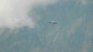 Swiss Air Force FA18 Hornet landing at Meiringen Air Base 13102011 [upl. by Eentrok]