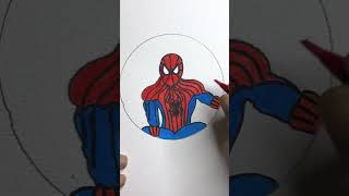 Easy Drawing SpiderMan shortstoday shortstoday ytshorts howtodraw trending [upl. by Noynek304]