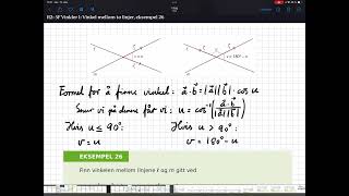 R2 5F Vinkler 2 Vinkel mellom to plan eksempel 27 [upl. by Ayrb257]