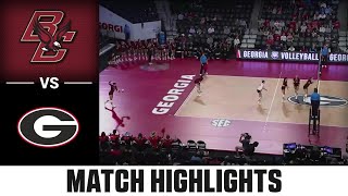 Boston College vs Georgia Match Highlights  2024 ACC Volleyball [upl. by Relyuc]