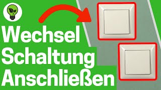 Wechselschaltung mit 2 Schaltern ✅TOP ANLEITUNG Wie zwei Wechselschalter an eine Lampe Anschließen [upl. by Rimahs117]