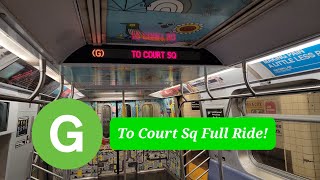 NYC Subway G Train to Court Square Full Ride Church Ave  Court Square [upl. by Lin]