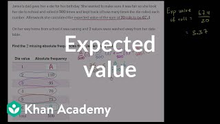 Getting data from expected value  Probability and Statistics  Khan Academy [upl. by Milks]