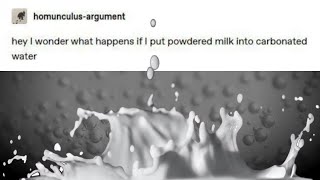 Powdered milk in carbonated water [upl. by Codding]