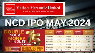 Muthoot Mercantile Limited NCD IPO 2024 [upl. by Norreg]